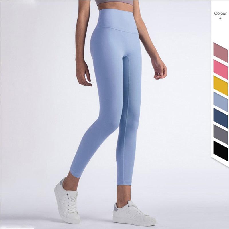 Beautiful Fitness Female Full Length Leggings 19 Colors Running Pants High Waist Seamless Leggings Fitness Tight Running Gym Women Push Up Sport Leggings Workout Seamless Yoga Pant Comfortable Pants