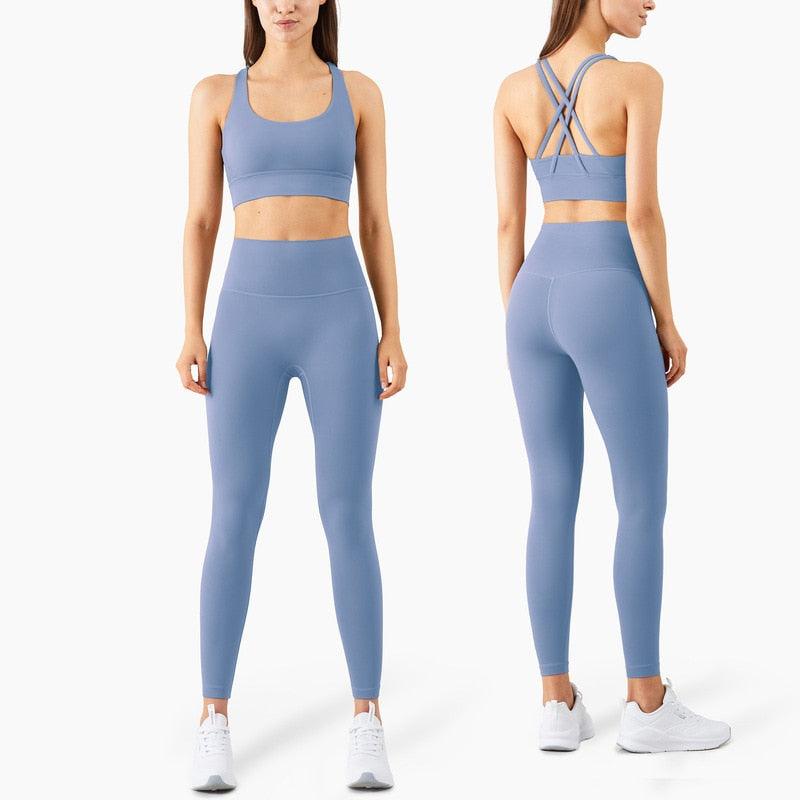 Beautiful Fitness Female Full Length Leggings 19 Colors Running Pants High Waist Seamless Leggings Fitness Tight Running Gym Women Push Up Sport Leggings Workout Seamless Yoga Pant Comfortable Pants
