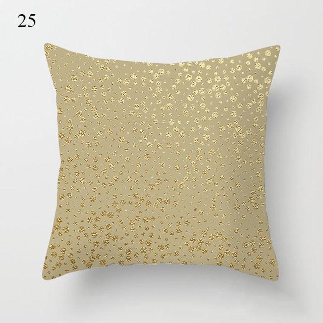 Beautiful Gold Print Pillow Cover Home Cotton Modern Decorative Pillowcase Gold Cushion Cases Decorative Cushions For Sofa Seat Covers Pillow Case