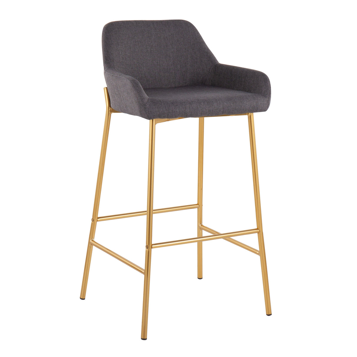 Daniella - Contemporary / Glam Fixed Height Bar Stool (Set of 2) by Couch.com