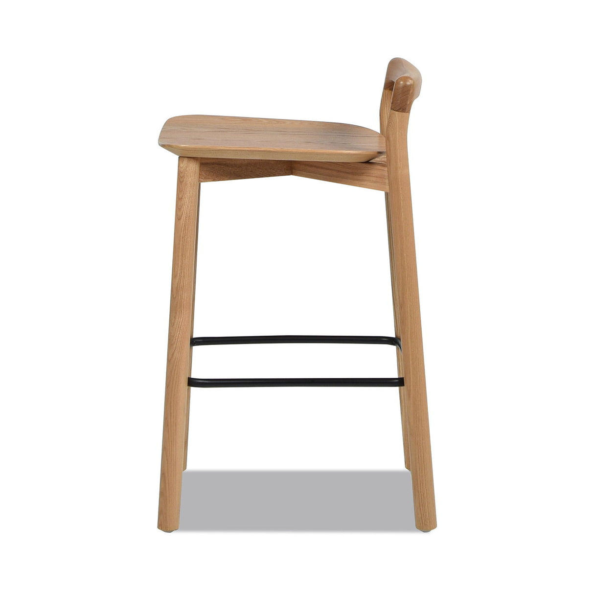 Sven - Modern Minimalist Low Back Counter Stool - Natural Blonde Ash by Couch.com