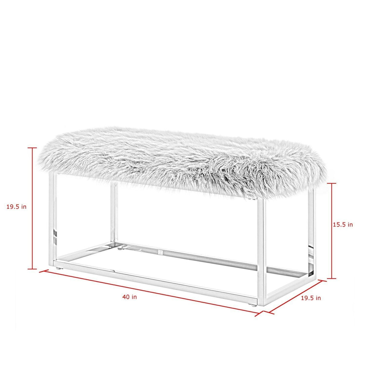 Monet Lux Fur Bench