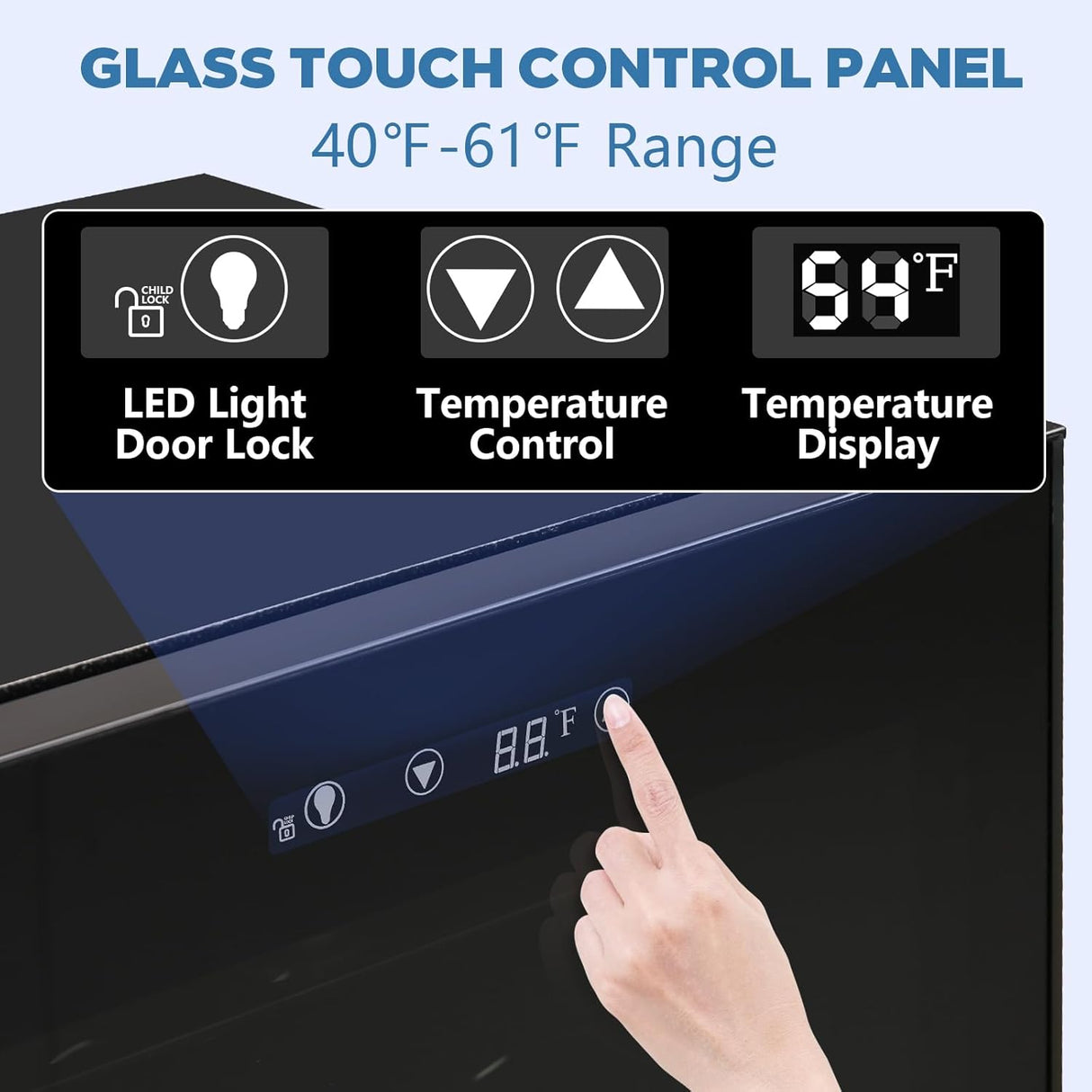 Beverage Refrigerator Cooler 4.5 Cu.Ft,145 Can Mini Fridge with Glass Door W58128BH