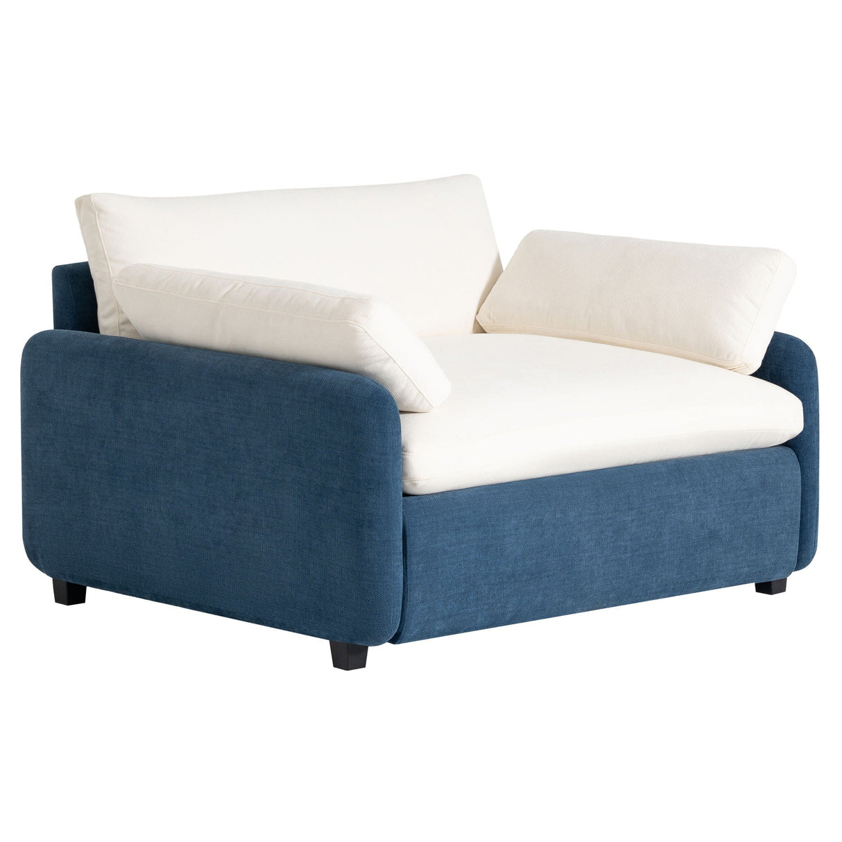 Oversized Single Sofa Chair Wide And Deep Seat, Modern Upholstered Comfy Blocking Couch Lounge With Pillows by Couch.com