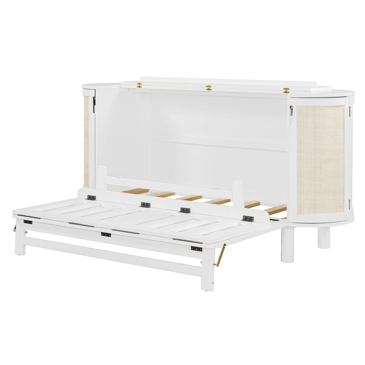 Murphy Bed With Hidden Storage & Modern Woven Design by Couch.com