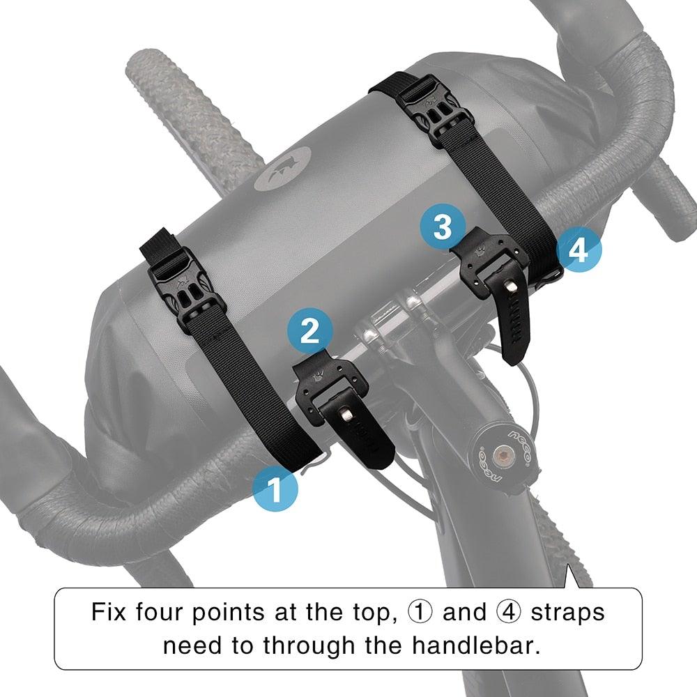 Bicycle Bag Waterproof Big Capacity Handlebar Bag 2 Piece Front Tube Cycling Bag Bike Accessories Bike Bag Waterproof Bike Handlebar Bag Bicycle For Sport Bicycle Cycling Accessories