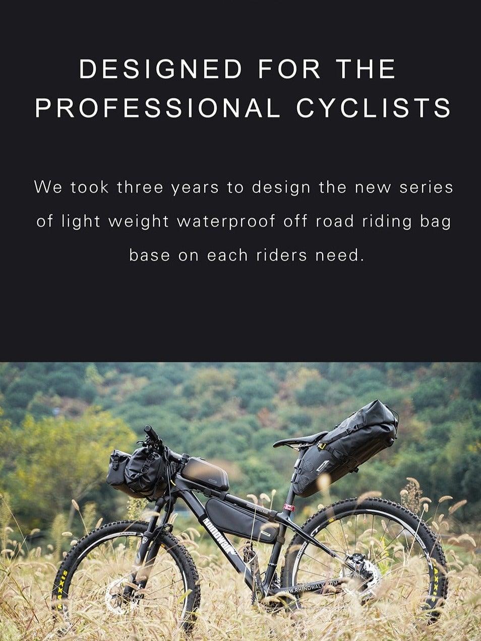 Bicycle Bag Waterproof Big Capacity Handlebar Bag 2 Piece Front Tube Cycling Bag Bike Accessories Bike Bag Waterproof Bike Handlebar Bag Bicycle For Sport Bicycle Cycling Accessories