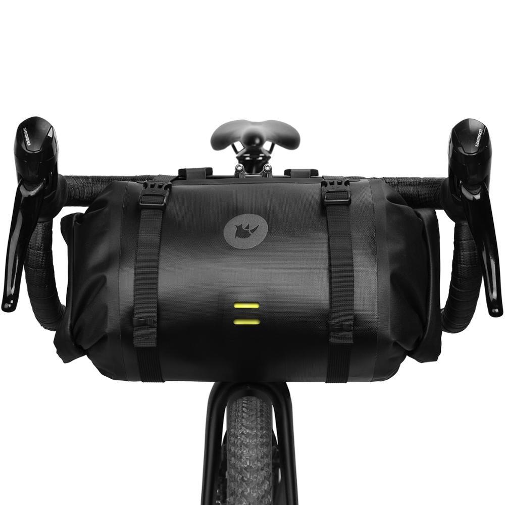 Bicycle Bag Waterproof Big Capacity Handlebar Bag 2 Piece Front Tube Cycling Bag Bike Accessories Bike Bag Waterproof Bike Handlebar Bag Bicycle For Sport Bicycle Cycling Accessories