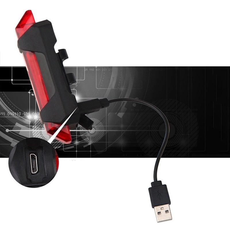 Bicycle Rear LED Tail Light USB Rechargeable Mountain Bike Lamp Waterproof Headlight Front And Rear Bicycle Light Scooter Light LED Head Back Cycling Flashing Safety Warning Lamp