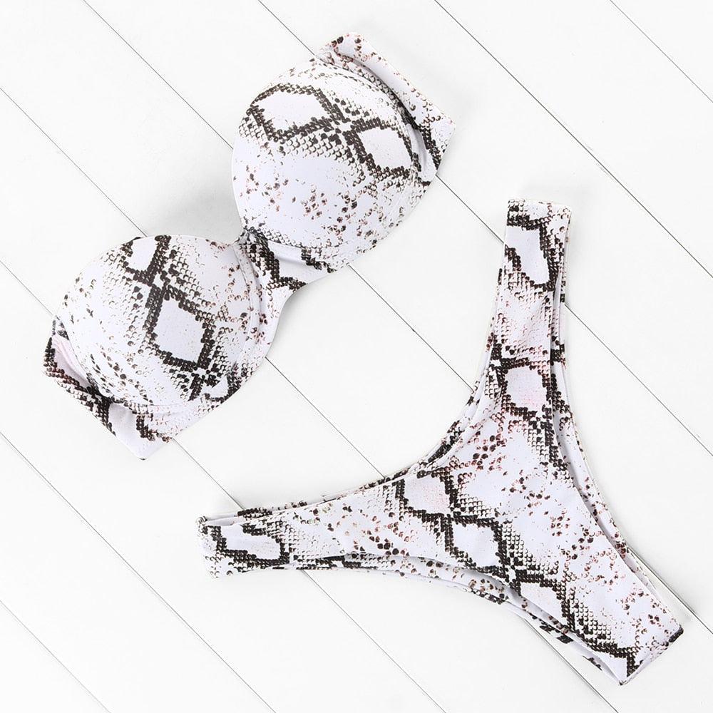 Bikini Set High Cut Solid Swimsuit Women Swimwear Push Up Bathing Suit Beachwear Leopard Bikini Women's Ribbed Underwire Bikini High Cut Bikini V Swimwear Butterfly Print High Leg Bikini Swimsuit