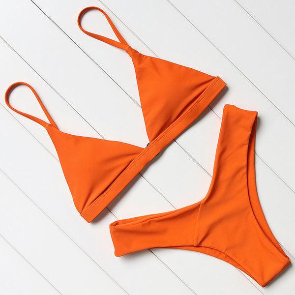 Bikini Swimwear Women Swimsuit Push Up Micro Bikinis Set Swimming Bathing Suit Beachwear Summer Thong Bottom Two Piece Bikini Double Shoulder Straps Cute Swimsuit Triangle Bathing Bikini