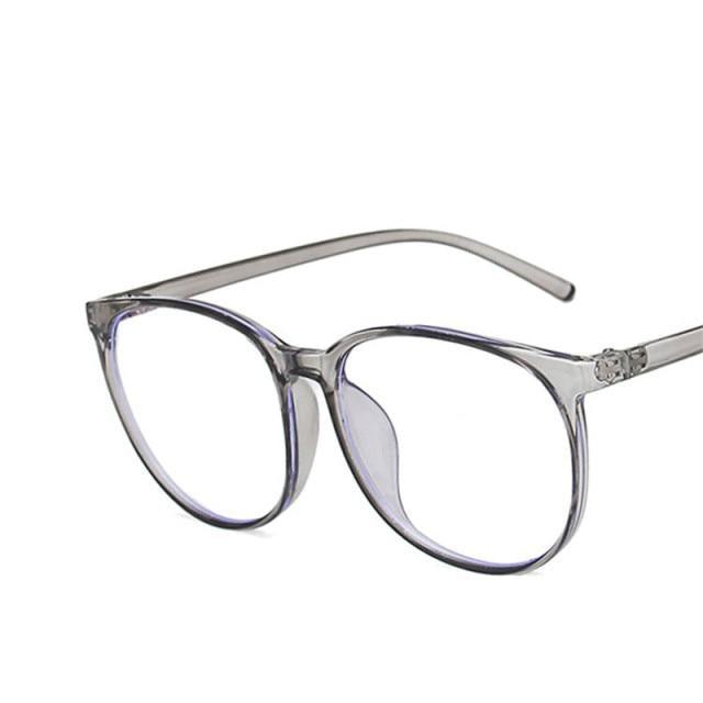 Black Fashion Anti Blue Light Transparent Computer Glasses Lightweight Frames For Women Men Round Eyewear Round Women Optical Eyewear Frames Vintage Cat Eye