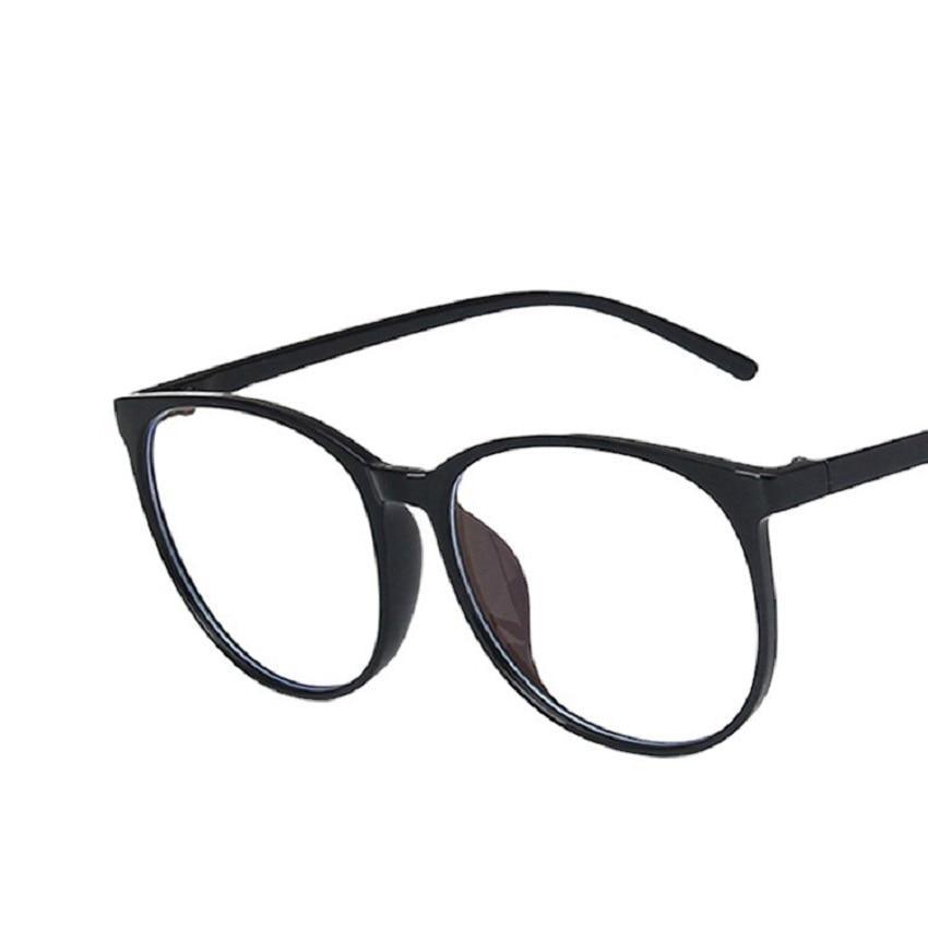 Black Fashion Anti Blue Light Transparent Computer Glasses Lightweight Frames For Women Men Round Eyewear Round Women Optical Eyewear Frames Vintage Cat Eye