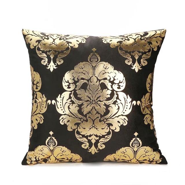 Black Gold Pillow Geometric Cushion Hot Pillows For Chairs Seat Pillowcase Black Striped Pillow Case Luxury Soft Cushion Covers Decor Home Livingroom Decoration 45x45CM