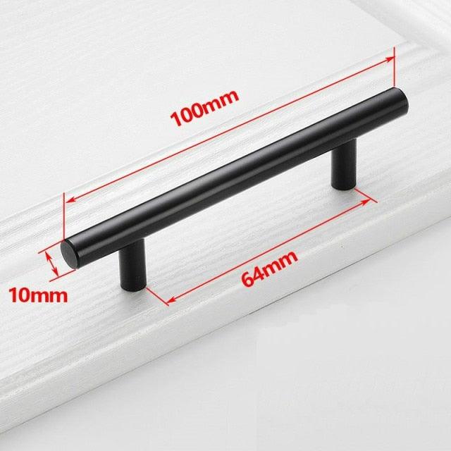 Black Golden Cupboard Handle Brushed Stainless Steel Kitchen Cabinet Door Knob Furniture Drawer Pull Hardware Pulls Bar Handle Furniture Handle Drawer Pull Hardware Stainless Steel Kitchen Drawer Pulls Cabinet Handles