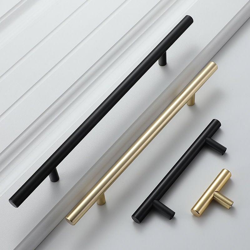 Black Golden Cupboard Handle Brushed Stainless Steel Kitchen Cabinet Door Knob Furniture Drawer Pull Hardware Pulls Bar Handle Furniture Handle Drawer Pull Hardware Stainless Steel Kitchen Drawer Pulls Cabinet Handles
