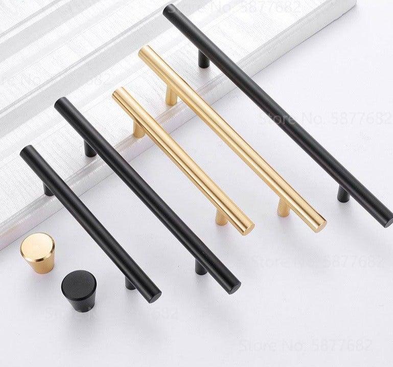 Black Golden Cupboard Handle Brushed Stainless Steel Kitchen Cabinet Door Knob Furniture Drawer Pull Hardware Pulls Bar Handle Furniture Handle Drawer Pull Hardware Stainless Steel Kitchen Drawer Pulls Cabinet Handles