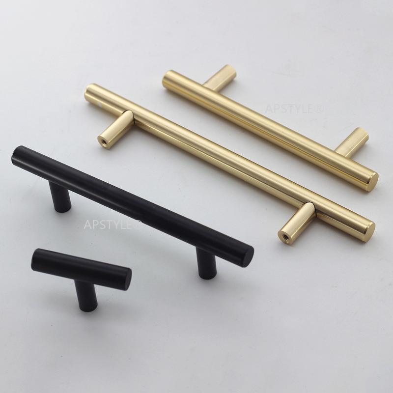 Black Golden Cupboard Handle Brushed Stainless Steel Kitchen Cabinet Door Knob Furniture Drawer Pull Hardware Pulls Bar Handle Furniture Handle Drawer Pull Hardware Stainless Steel Kitchen Drawer Pulls Cabinet Handles