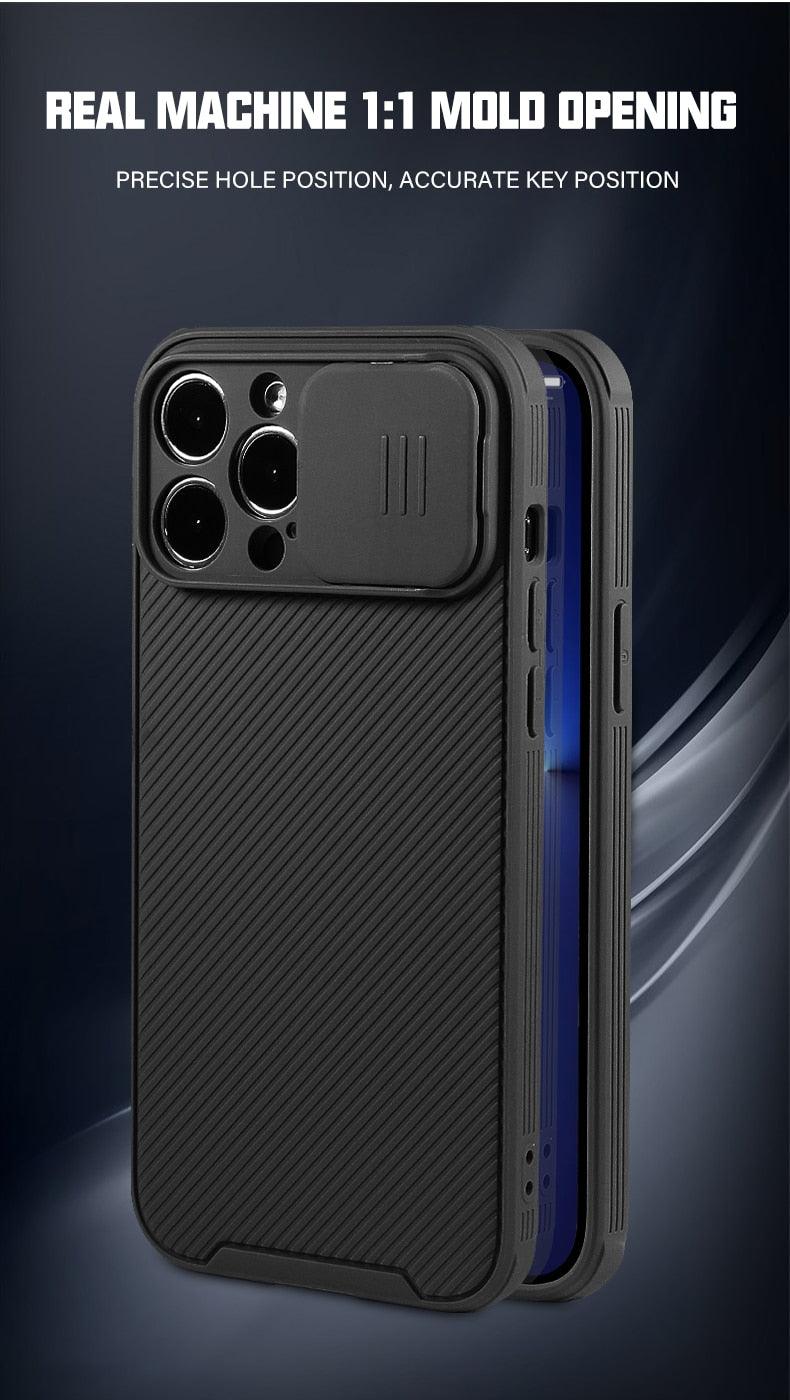 Black Magnetic Case for iPhone 12/12 Pro/12 Pro Max Case Camera Protection Cover Suitable for Wireless Charging Soft Edge Full Coverage Protection for iPhone