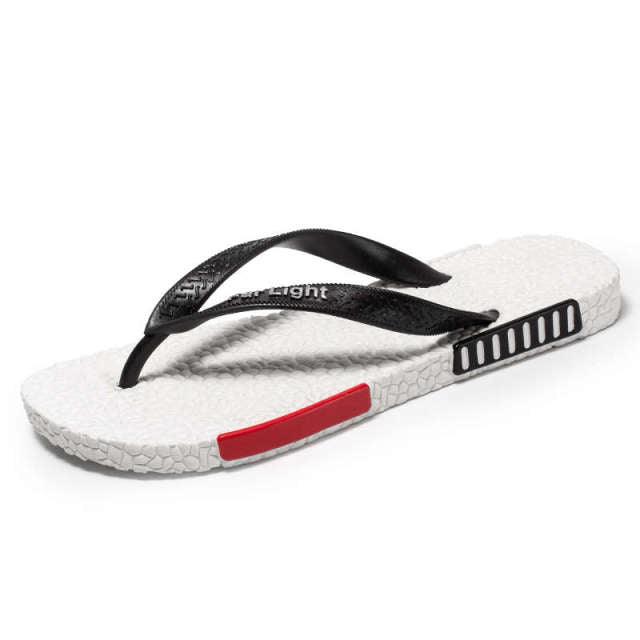 Black Man House Slippers Elegant Flip Flop Pool Slippers Summer Sandals Men's Shoes Breathable Air Mesh Comfortable Leather Flip Flops Non-Slip Sport Cushion Beach Outdoor Walking Slippers