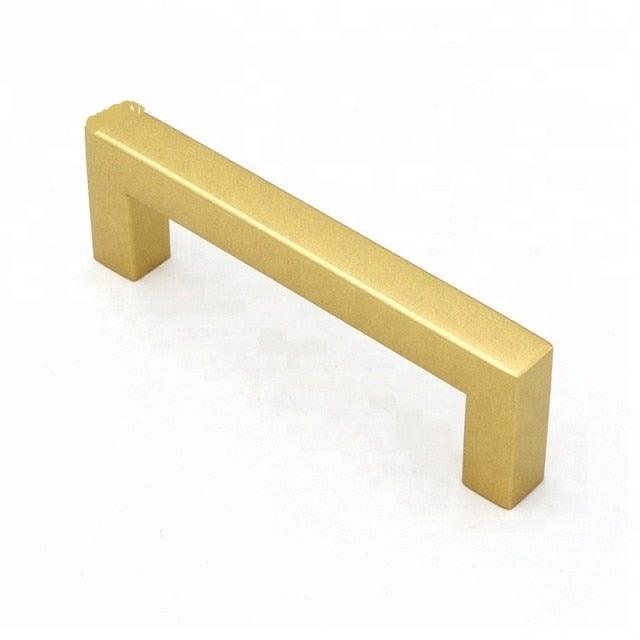Black Silver Gold Cabinet Handle Square Furniture Hardware Stainless Steel Kitchen Door Knobs Cupboard Wardrobe Drawer Pulls Square Bar Cabinet Pull Drawer Handle Stainless Steel Modern Hardware For Kitchen And Bathroom Cabinets