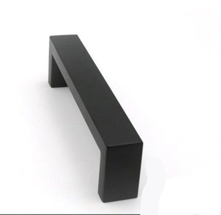 Black Silver Gold Cabinet Handle Square Furniture Hardware Stainless Steel Kitchen Door Knobs Cupboard Wardrobe Drawer Pulls Square Bar Cabinet Pull Drawer Handle Stainless Steel Modern Hardware For Kitchen And Bathroom Cabinets
