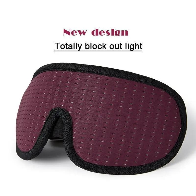 Black Soft Padded Sleeping Mask For Eyes Lightweight Blindfold Night Mask Modern Adjustable Super Smooth Eye Patch For Sleep