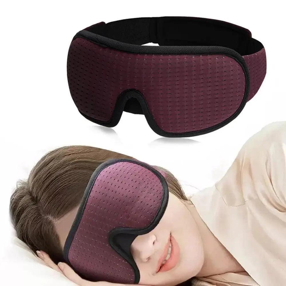 Black Soft Padded Sleeping Mask For Eyes Lightweight Blindfold Night Mask Modern Adjustable Super Smooth Eye Patch For Sleep