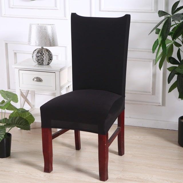 Black Spandex elastic wedding Chair Covers Anti-dirty housse de chaise office hotel chair cover seat Chair Covers Protector Seat Case Chair Cover Seat Protector Super Fit Slipcover Stretch Removable Washable
