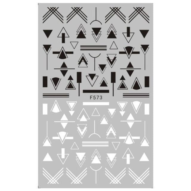 Black White 3D Nail Sticker Decals Cool English Letter Nail Art Decoration Manicure Design Christmas New Year Gift French Nail Art Stickers Decals 8Sheets Nail Art Supplies 3D Self-Adhesive Nail Art Decoration Pattern Nail Accessories Classic Simple