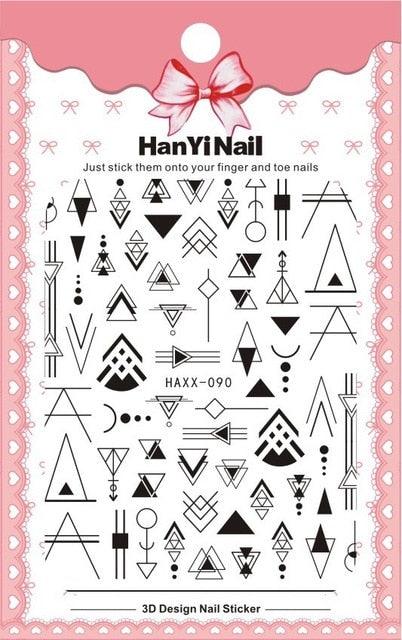 Black White 3D Nail Sticker Decals Cool English Letter Nail Art Decoration Manicure Design Christmas New Year Gift French Nail Art Stickers Decals 8Sheets Nail Art Supplies 3D Self-Adhesive Nail Art Decoration Pattern Nail Accessories Classic Simple