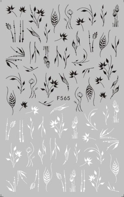 Black White 3D Nail Sticker Decals Cool English Letter Nail Art Decoration Manicure Design Christmas New Year Gift French Nail Art Stickers Decals 8Sheets Nail Art Supplies 3D Self-Adhesive Nail Art Decoration Pattern Nail Accessories Classic Simple
