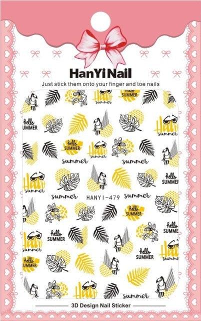 Black White 3D Nail Sticker Decals Cool English Letter Nail Art Decoration Manicure Design Christmas New Year Gift French Nail Art Stickers Decals 8Sheets Nail Art Supplies 3D Self-Adhesive Nail Art Decoration Pattern Nail Accessories Classic Simple