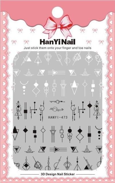 Black White 3D Nail Sticker Decals Cool English Letter Nail Art Decoration Manicure Design Christmas New Year Gift French Nail Art Stickers Decals 8Sheets Nail Art Supplies 3D Self-Adhesive Nail Art Decoration Pattern Nail Accessories Classic Simple