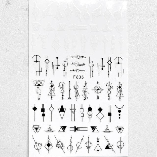 Black White 3D Nail Sticker Decals Cool English Letter Nail Art Decoration Manicure Design Christmas New Year Gift French Nail Art Stickers Decals 8Sheets Nail Art Supplies 3D Self-Adhesive Nail Art Decoration Pattern Nail Accessories Classic Simple