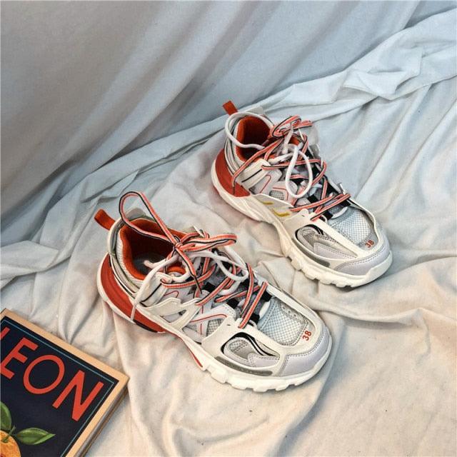 Black Womens Breathable Sneakers Spring Mesh Sneakers Woman Elegant Casual Sneakers Outdoor Sport Summer Couple Cushion Flats Running Womens Sneakers