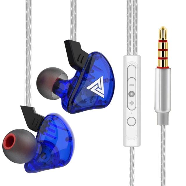 Blue Gaming Bass 3.5mm In-Ear Earphone Game Headset Noise Driver Gaming Earbuds Headset with Dual Mic Detachable & Built-in and Volume Control For Mobile Gaming PC Cancelling Earbuds With Mic