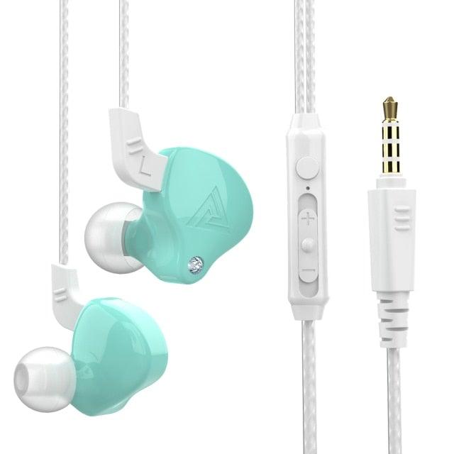 Blue Gaming Bass 3.5mm In-Ear Earphone Game Headset Noise Driver Gaming Earbuds Headset with Dual Mic Detachable & Built-in and Volume Control For Mobile Gaming PC Cancelling Earbuds With Mic