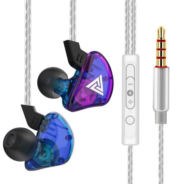 Blue Gaming Bass 3.5mm In-Ear Earphone Game Headset Noise Driver Gaming Earbuds Headset with Dual Mic Detachable & Built-in and Volume Control For Mobile Gaming PC Cancelling Earbuds With Mic