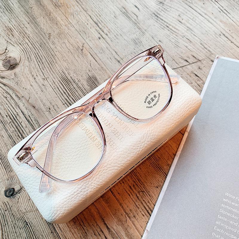 Blue Light Blocking Glasses Frame Lightweight Eyeglasses Frame Filter Blue Ray Computer Game Glasses Oversized Women Eyeglasses Transparent Anti Blue Ray Men Modern Simple Frames