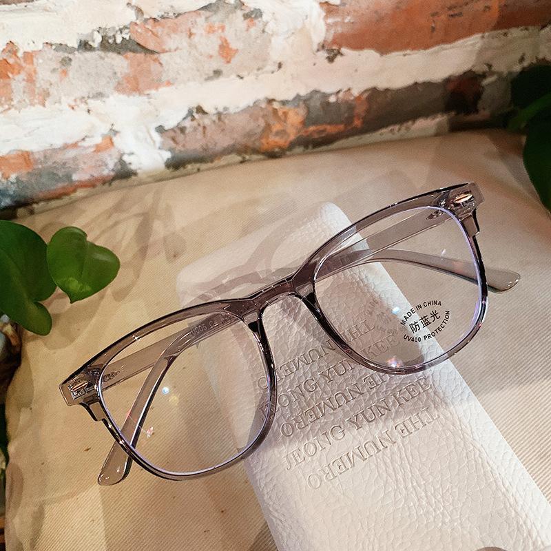 Blue Light Blocking Glasses Frame Lightweight Eyeglasses Frame Filter Blue Ray Computer Game Glasses Oversized Women Eyeglasses Transparent Anti Blue Ray Men Modern Simple Frames