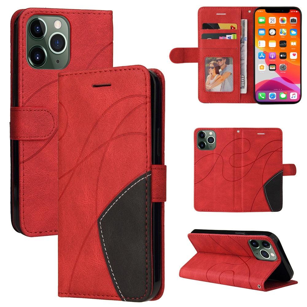 Blue PU Leather Wallet Flip Phone Case Cover For iPhone 13 Pro Max Case Leather Flip Cover iPhone 13 Pro Phone Case For iPhone 12 Mini 14 11 8 7 6 6s Plus 5 5s Case