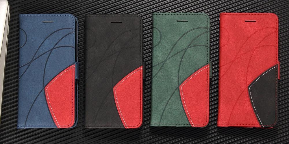 Blue PU Leather Wallet Flip Phone Case Cover For iPhone 13 Pro Max Case Leather Flip Cover iPhone 13 Pro Phone Case For iPhone 12 Mini 14 11 8 7 6 6s Plus 5 5s Case