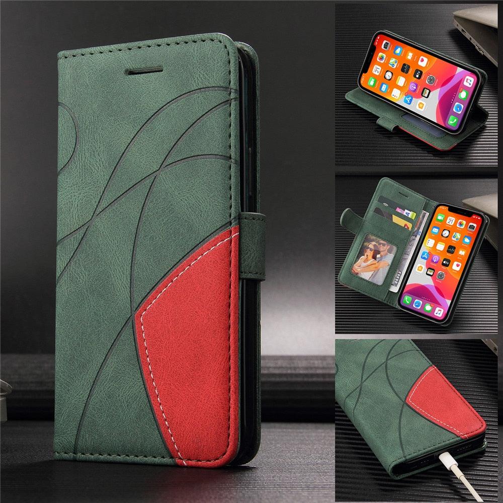 Blue PU Leather Wallet Flip Phone Case Cover For iPhone 13 Pro Max Case Leather Flip Cover iPhone 13 Pro Phone Case For iPhone 12 Mini 14 11 8 7 6 6s Plus 5 5s Case