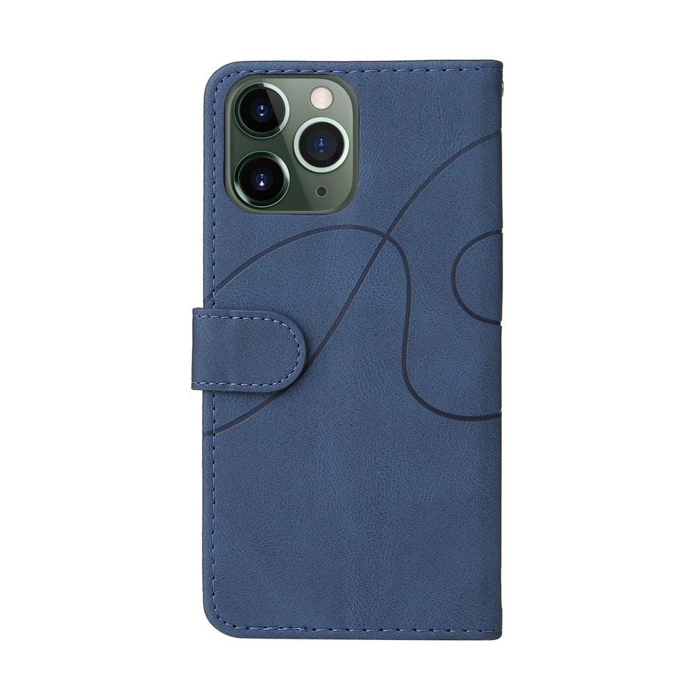 Blue PU Leather Wallet Flip Phone Case Cover For iPhone 13 Pro Max Case Leather Flip Cover iPhone 13 Pro Phone Case For iPhone 12 Mini 14 11 8 7 6 6s Plus 5 5s Case