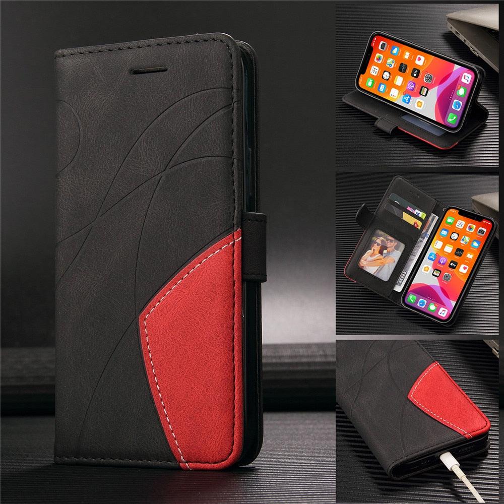 Blue PU Leather Wallet Flip Phone Case Cover For iPhone 13 Pro Max Case Leather Flip Cover iPhone 13 Pro Phone Case For iPhone 12 Mini 14 11 8 7 6 6s Plus 5 5s Case