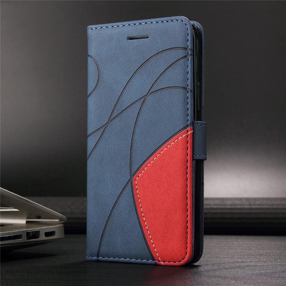 Blue PU Leather Wallet Flip Phone Case Cover For iPhone 13 Pro Max Case Leather Flip Cover iPhone 13 Pro Phone Case For iPhone 12 Mini 14 11 8 7 6 6s Plus 5 5s Case