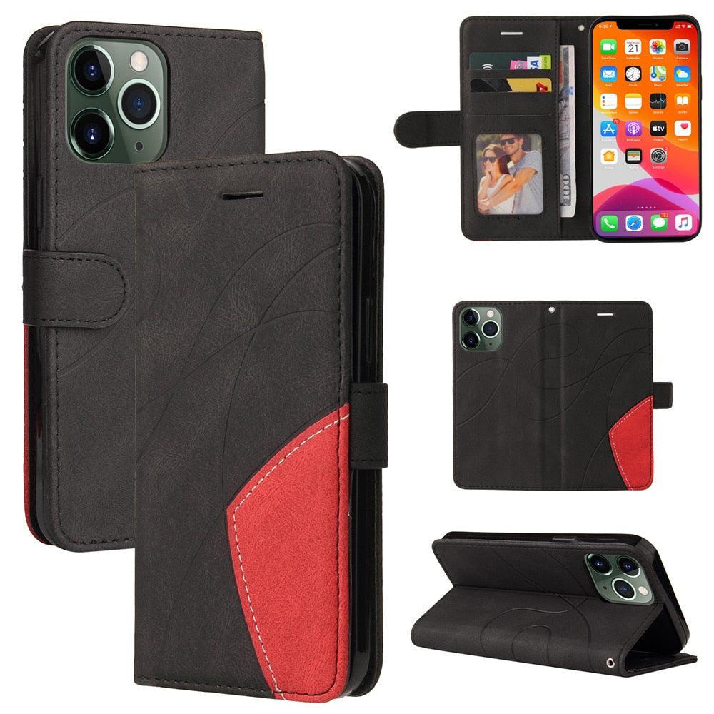 Blue PU Leather Wallet Flip Phone Case Cover For iPhone 13 Pro Max Case Leather Flip Cover iPhone 13 Pro Phone Case For iPhone 12 Mini 14 11 8 7 6 6s Plus 5 5s Case