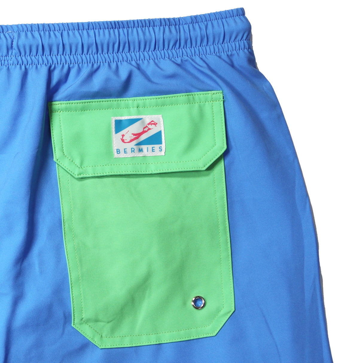 Blue Solid - Green Pocket by Bermies