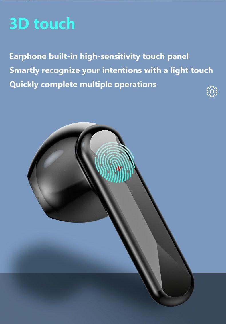 Bluetooth 5.1 Wireless Headphones Waterproof Sports Workout Earphones With Microphone Bluetooth In Ear Headphones Wireless Headset Quality Deep Bass Soft Earmuffs Light Weight Built-in Microphone Charging Box 3500mAh